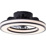 Brilliant Mondello Ventilator Plastik Schwarz 23W 3100lm - 827-865 CCT | 420mm - Fernsteuerung Dimmbar