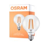 Osram LED Lamps E27 Globe Fadenlampe Klar 2.2W 470lm - 827 Extra Warmweiß | Ersatz Für 40W
