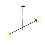 Emibig Pendelleuchte Linear Stahl Schwarz | Geeignet für 2x E14 - Max 10W