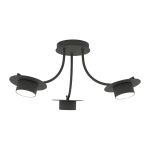 Emibig Deckenleuchte Enso Stahl Schwarz | Geeignet für 3x GX53 - Max 12W