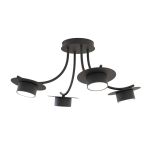 Emibig Deckenleuchte Enso Stahl Schwarz | Geeignet für 4x GX53 - Max 12W