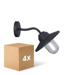 Multipack 4x D'Lite Wandleuchte Ember Schwarz | IP54 - Geeignet für 1x E27