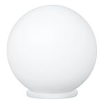 Eglo Tischlampe Rondo Plastik Weiß | Geeignet für 1x E27