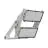 Ledvance LED-Scheinwerfer Max Aluminium Grau 900W 156900lm 65x120d - 830 Warmweiß | IP66 - Asymmetrisch
