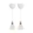 Nordlux Ray 2-Kit Pendelleuchte Glas Chrom | Geeignet für 2x E14