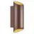 Nordlux Nico Wandleuchte Aluminium Rostig Up & Down | IP54 - Geeignet für 2x GU10