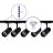 Bright Choice Komplettset 1-Phasen Rail 3 Meter Schwarz | incl. 5x Spot + GU10 2700K 3W Dimmbar + Abschlusskappe, Stromanschluss und I-Verbinder