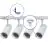 Bright Choice Komplettset 1-Phasen Rail L 1 x 1 Meter Weiß | incl. 4x Spot + GU10 2700K 3W Dimmbar + Abschlusskappe, Stromanschluss und L -Verbinder