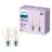 Mehrfachpackung 2x Philips Glühbirne LED E27 Birne Fadenlampe Klar 7W 850lm - 840 Kaltweiß
