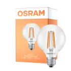 Osram LED Lamps E27 Globe Fadenlampe Klar 2.2W 470lm - 827 Extra Warmweiß | Ersatz Für 40W