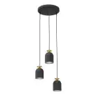 Emibig Pendelleuchte Target Stahl Schwarz | Geeignet für 3x E27 - Max 15W
