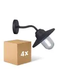 Multipack 4x D'Lite Wandleuchte Ember Schwarz | IP54 - Geeignet für 1x E27
