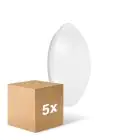 Mehrfachpackung 5x Ledvance Surface Rund 250 Weiß 13W 920lm - 830 Warmweiß | mit Sensor - IP44 - Ersatz Für 2x13W