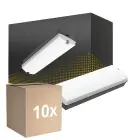 Multipack 10x Bright Choice LED-Wand- und Deckenleuchte Schwarz 3W 280lm - 830 Warmweiß | IP66