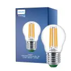 Philips MASTER LED Kerze Ultra Efficient E27 Kugel Klar 2.3W 485lm - 827 Extra Warmweiß | Ersatz Für 40W