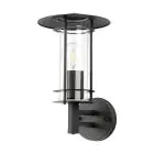 Eglo Wandleuchte Lisio 1 Rostfreier Stahl Schwarz | IP44 - Geeignet für 1x E27