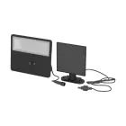 Eglo Wandleuchte Panettieri Solar Schwarz 8W 1600lm - 840 Kaltweiß | IP65 - Bewegungssensor